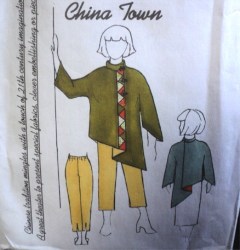 28 CHINA TOWN ASYMMETRIC SHAPE TUNIC,TAPER PANTS PATTERN 48''
